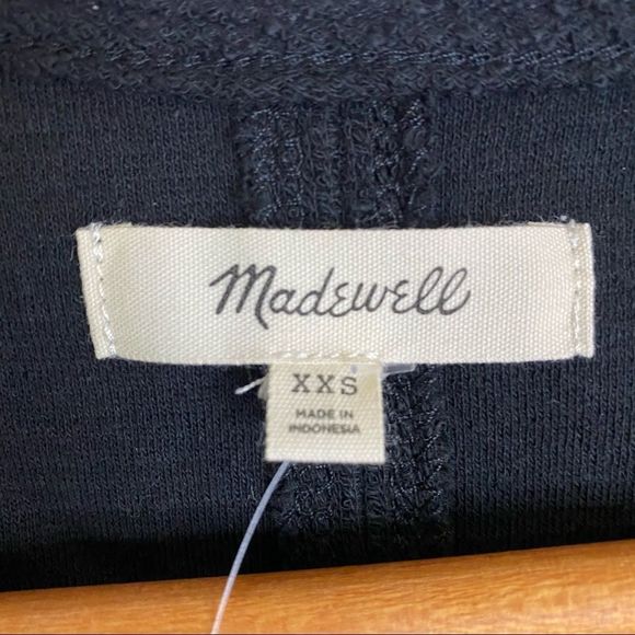 NWT MADEWELL Texture & Thread Full Knit Black Sleeve Top - Picture 9 of 15